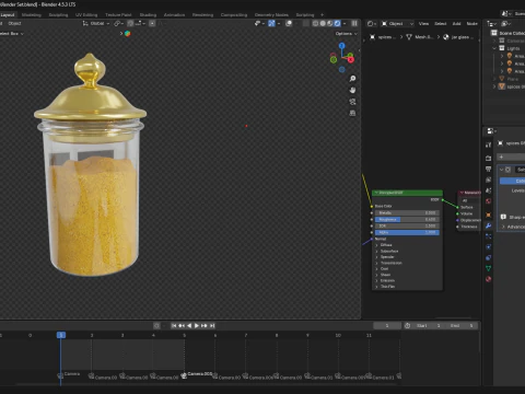 Turmeric jar 3D Model