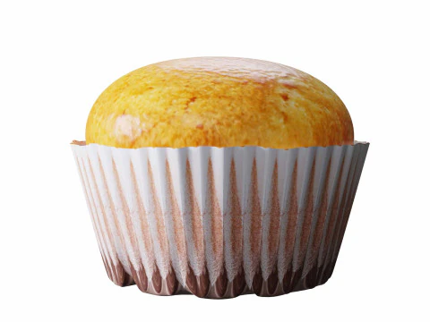 Cupcake alla vaniglia Modello 3D