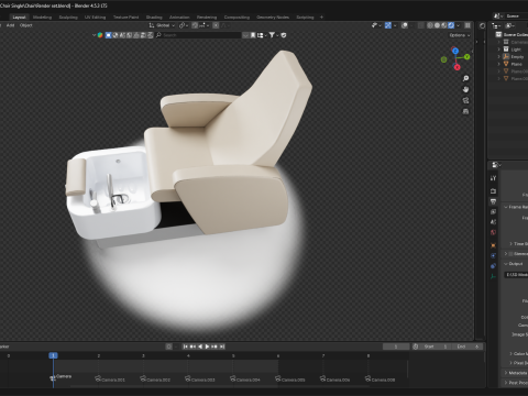 Pedicure Chair 3D Model