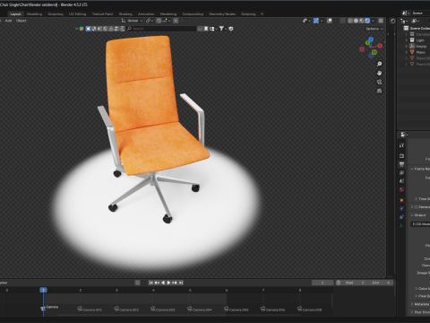 Chaise de bureau Modèle 3D