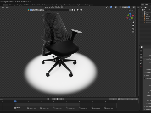 Cadeira de escritório Modelo 3D
