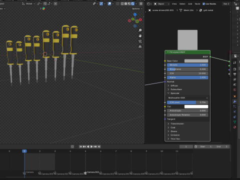 Screwdrivers set 3D Model