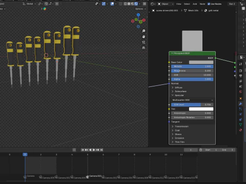 Screwdrivers set 3D Model