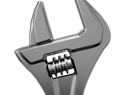 Adjustable spanner wrench 3D 모델