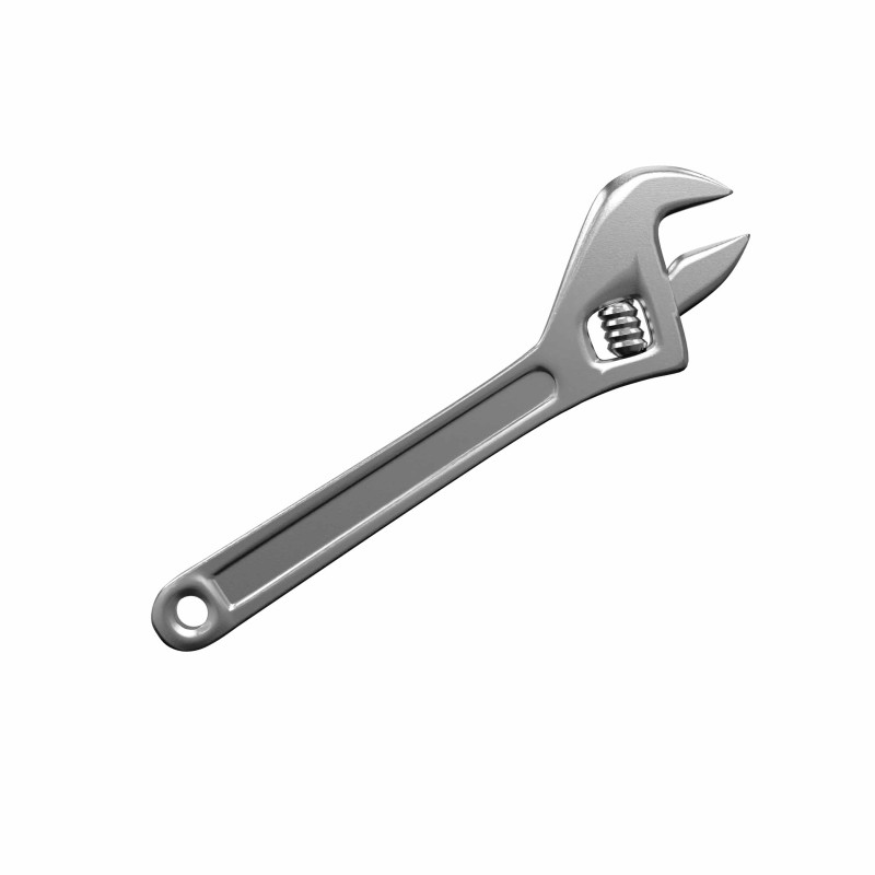 Adjustable spanner wrench 3D 모델 .c4d .max .obj .3ds .fbx .stl .blend 