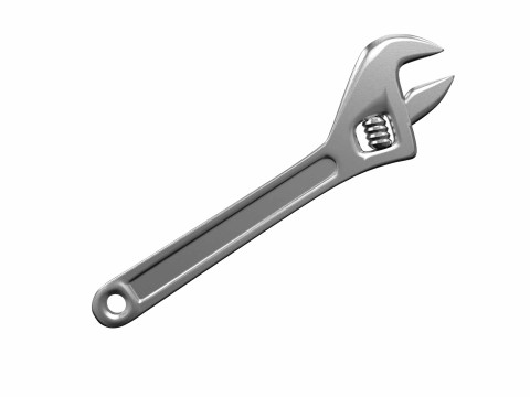 Adjustable spanner wrench 3D Модель