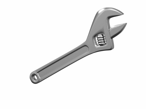Adjustable spanner wrench 3D 모델