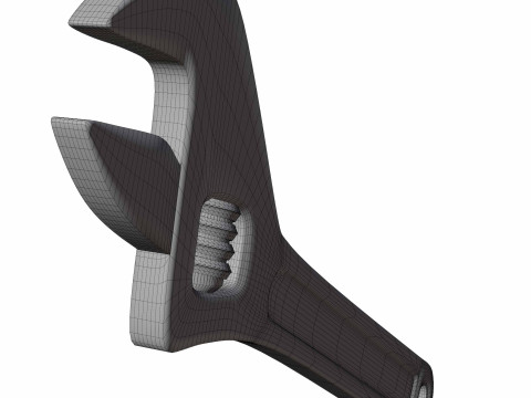 Adjustable spanner wrench 3D 모델