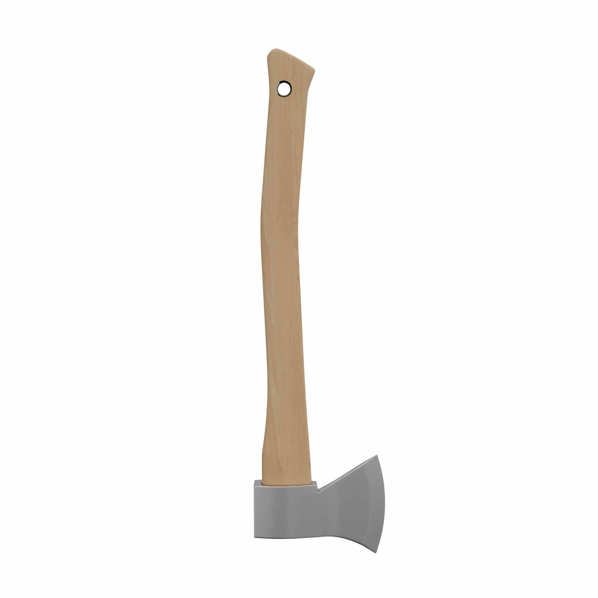 Axe with wooden handle 3D Model .c4d .max .obj .3ds .fbx .stl .blend
