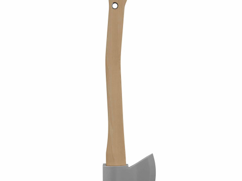 Axe with wooden handle 3D 모델