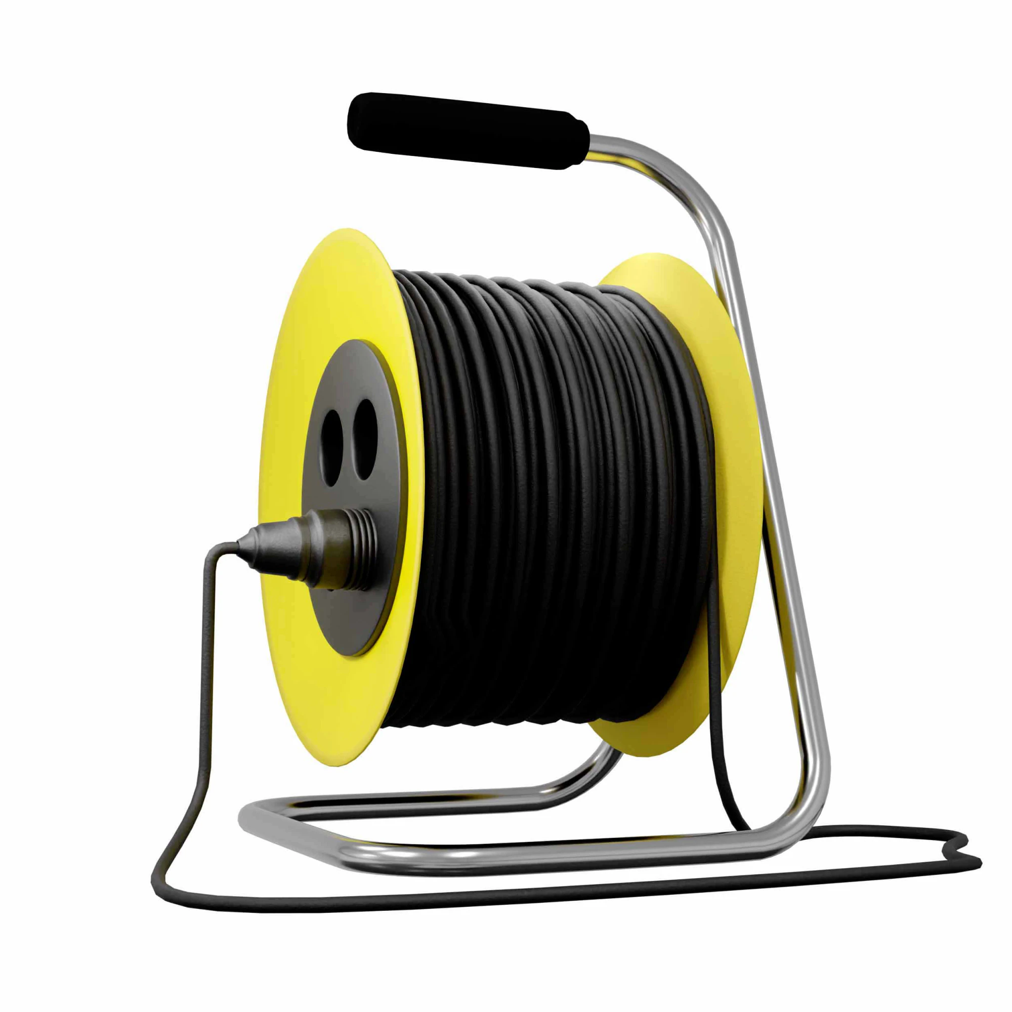 Cable Reel 3D Model .c4d .max .obj .3ds .fbx .stl .blend 