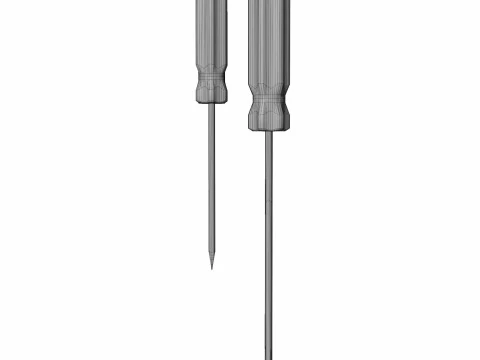 Classic Screwdrivers 3D Model