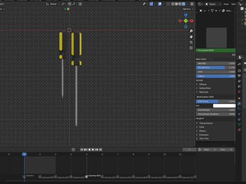 Classic Screwdrivers 3D Model