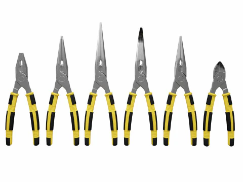 조합 기둥 세트 3D 모델