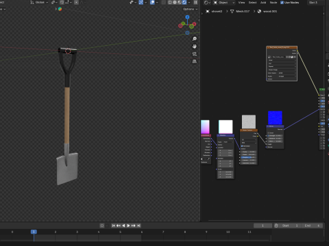Garden Shovel 3D Model
