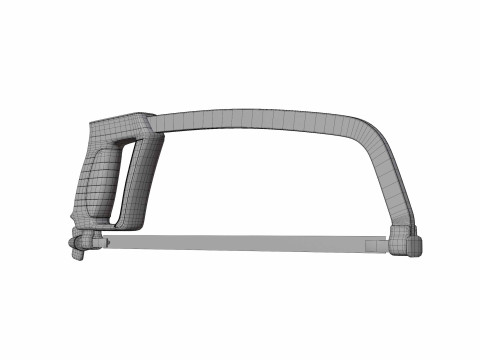 Hacksaw with blade 3D 모델