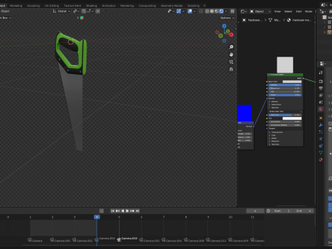 Sega a mano Modello 3D