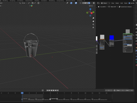 Secchio di metallo Modello 3D