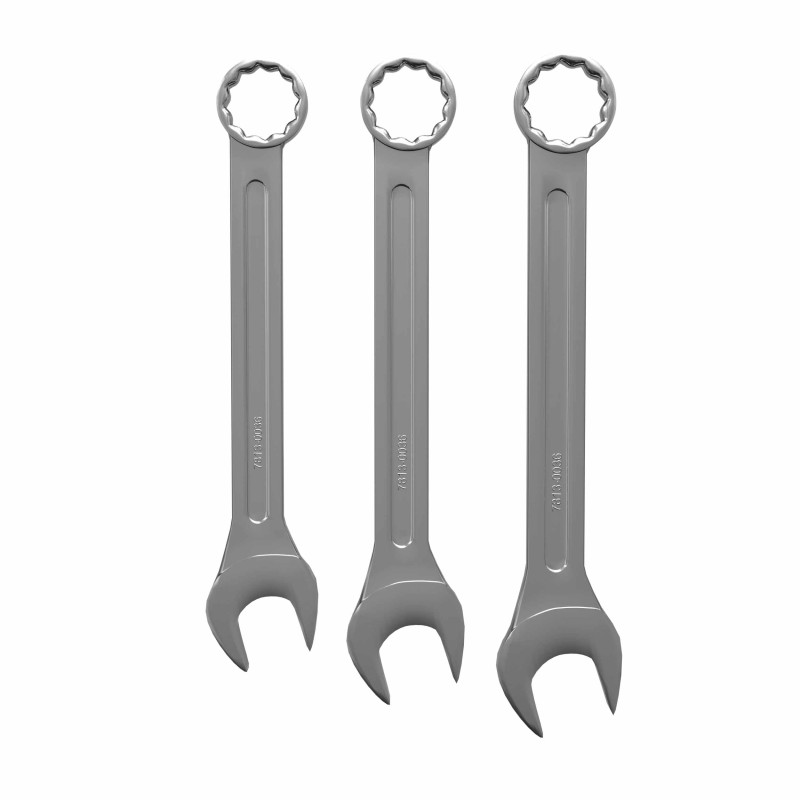 Metal Wrench set 3D Model .c4d .max .obj .3ds .fbx .stl .blend