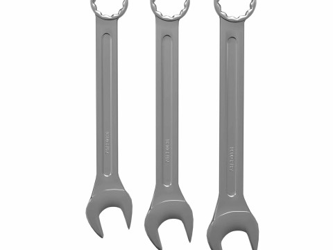 Metal Wrench set 3Dモデル