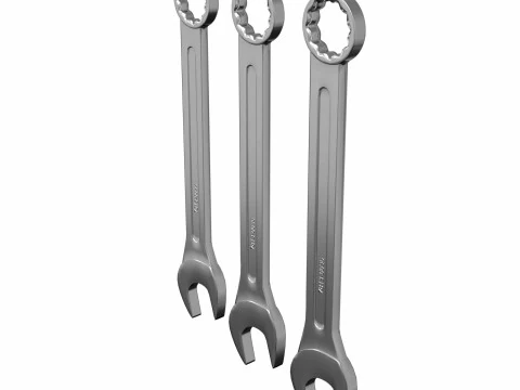 Metal Wrench set 3D Model