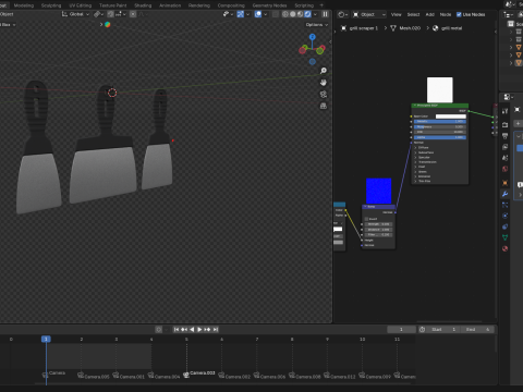Scrapers tools Model 3D