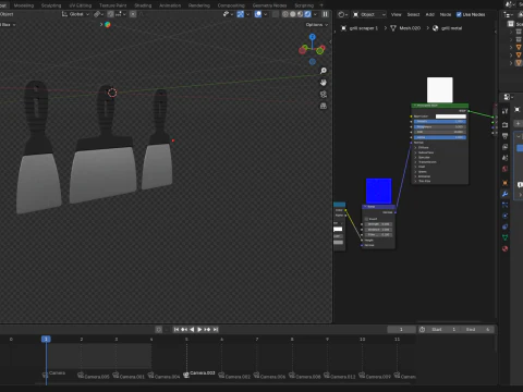 Скребки инструменты 3D Модель