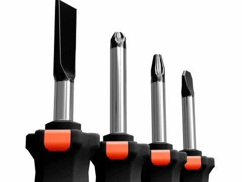 Schroevendraaiergereedschapset 3D Model