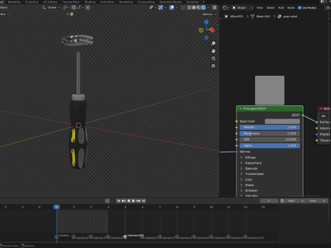 Schraubendreher mit unterschiedlichem Kopftyp 3D Modell