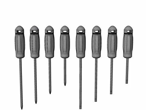Screw Driver set 3D Model