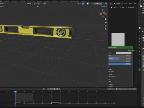 Spirit Level Red 3D Model
