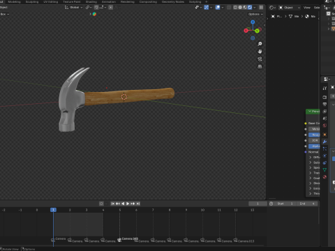 Wood Hammer 3D 模型