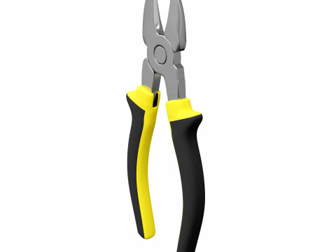 Piliers jaunes et noirs Modèle 3D