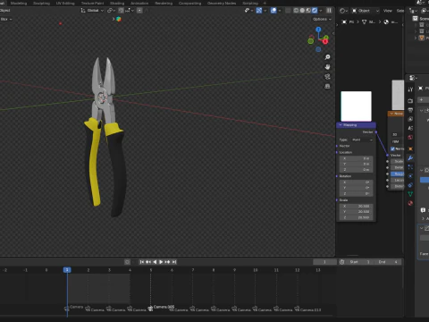 Yellowblack Pillers 3D Model