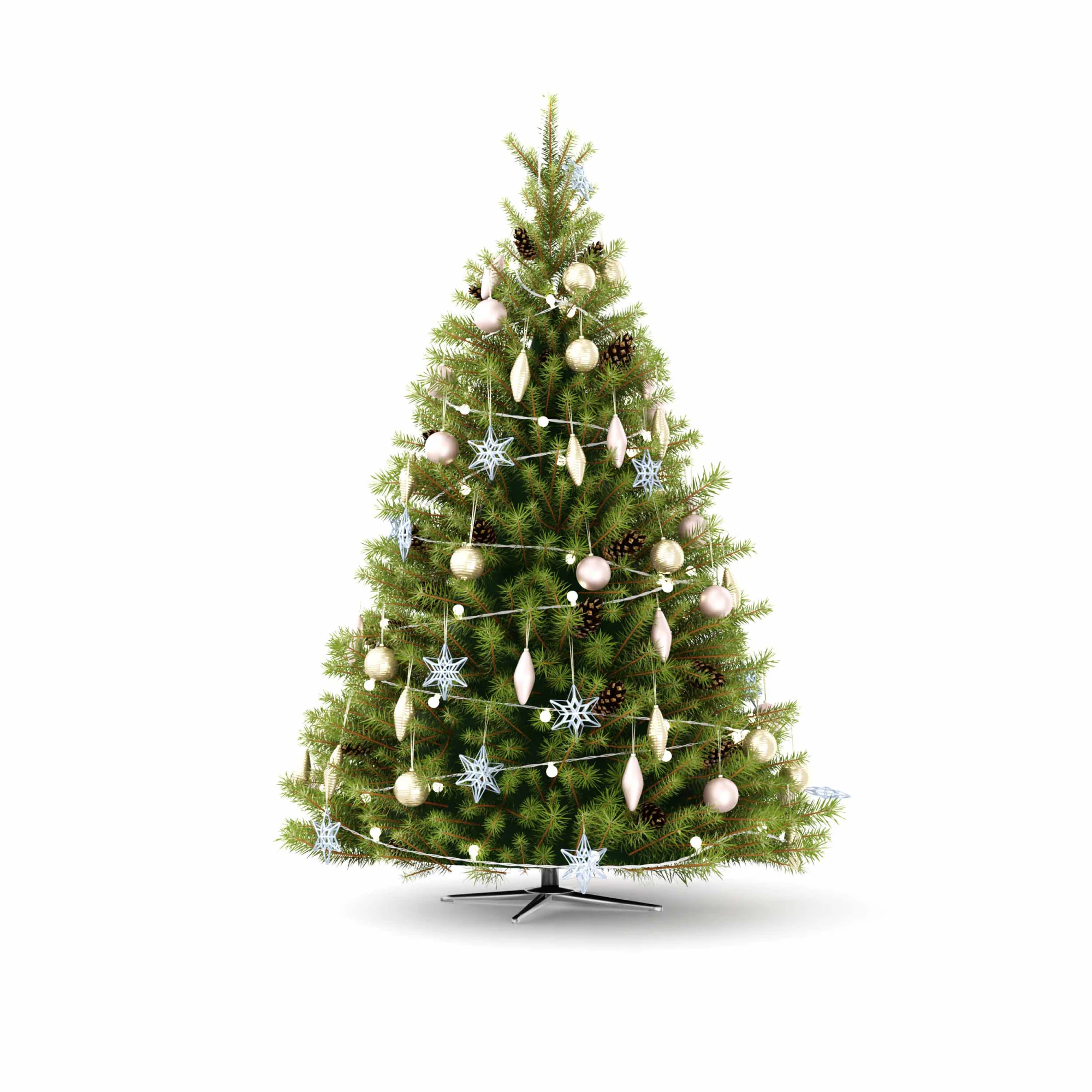 Christmas trees 3D Model .c4d .max .obj .3ds .fbx .stl .blend 