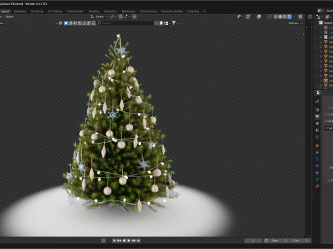 Christmas trees 3D Model