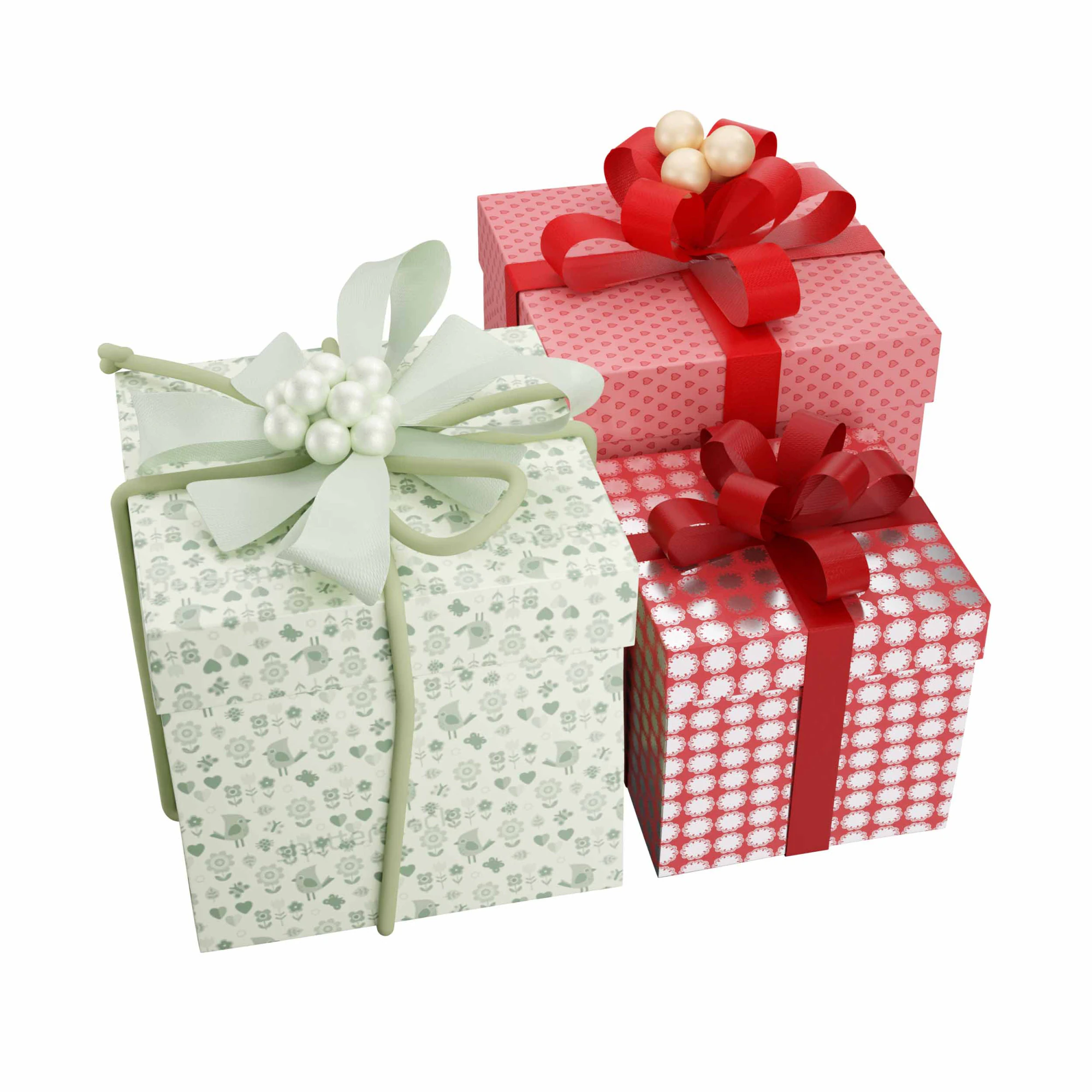 Gift box 01 3D Model .c4d .max .obj .3ds .fbx .stl .blend 