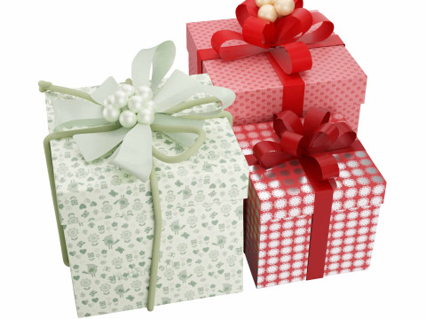Gift box 01 3D Model