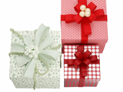 Gift box 01 3D Model