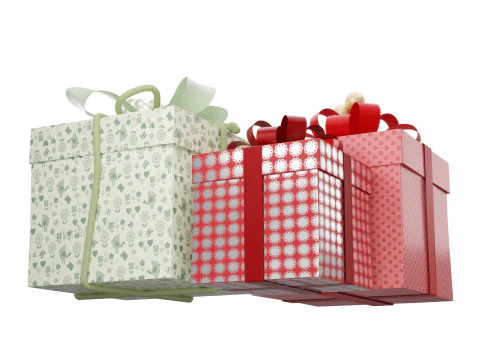 Gift box 01 3D Model