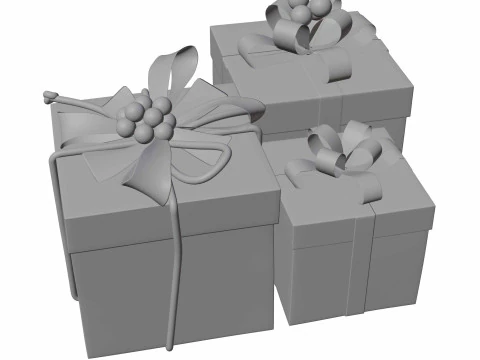 Gift box 01 3D Model