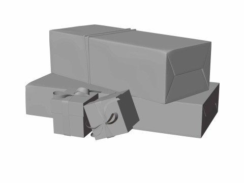 カラフルギフトボックス03 3Dモデル