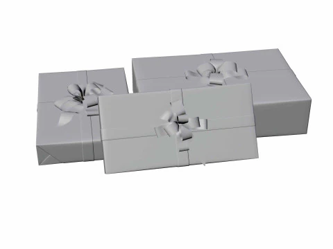 Colourful Gift box 04 3D Model