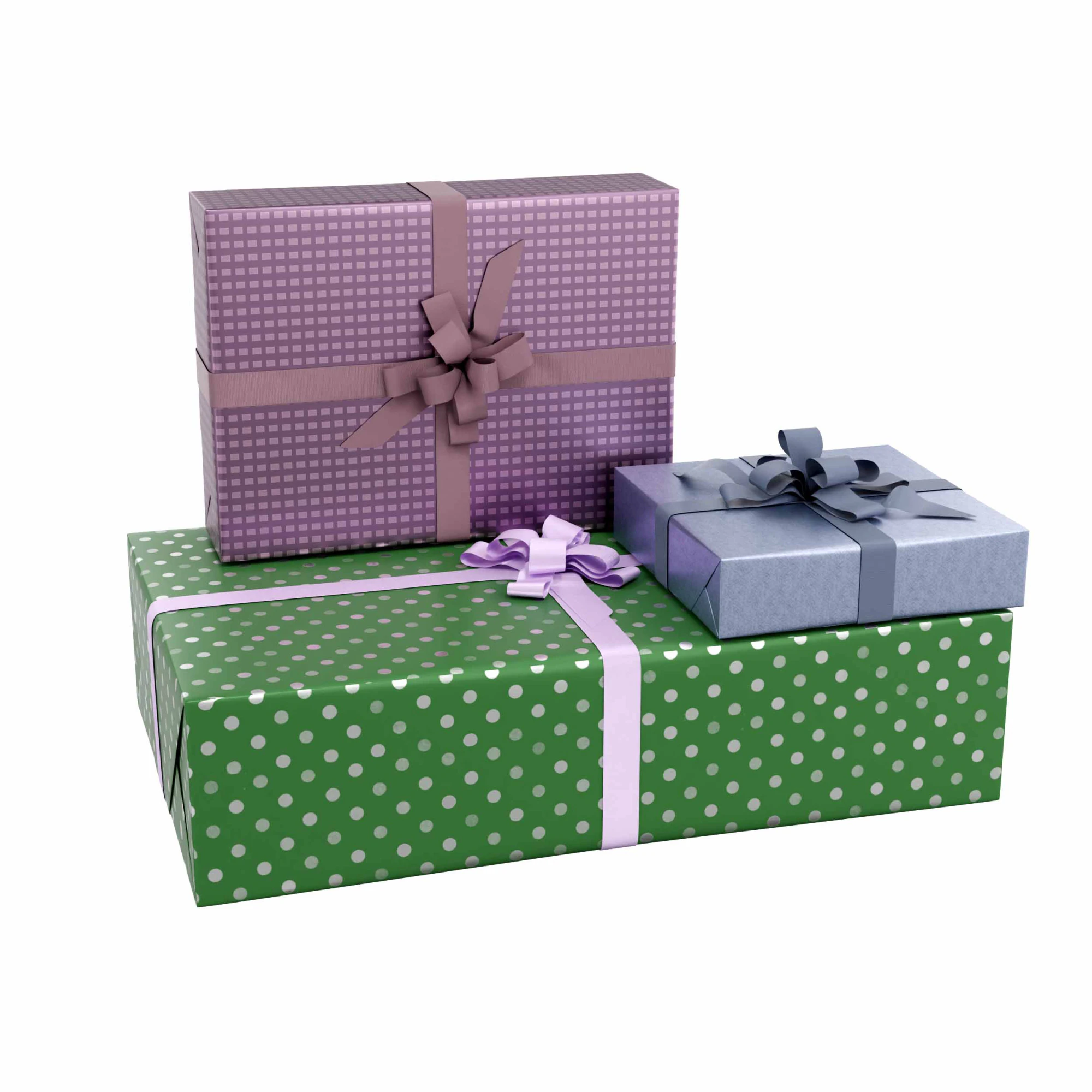 Colourful Gift box 06 3D Model .c4d .max .obj .3ds .fbx .stl .blend 