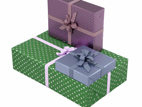 Confezione regalo colorata 06 Modello 3D