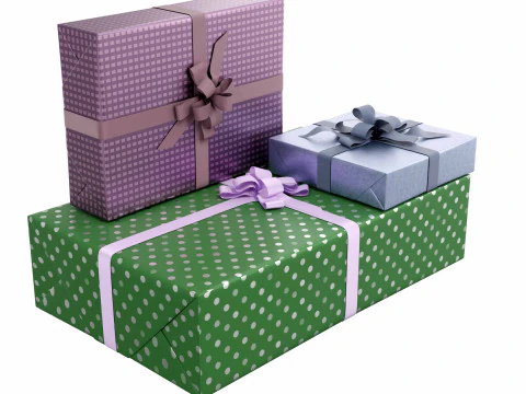 Colourful Gift box 06 3D Model