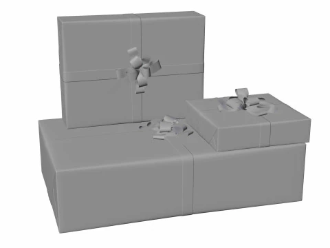 Colourful Gift box 06 3D Model