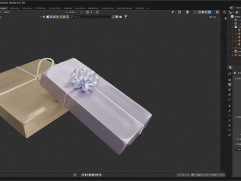 Colourful Gift box 09 3D Model