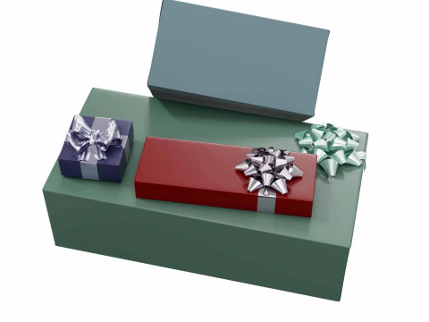 Colourful Gift box 10 3D Model