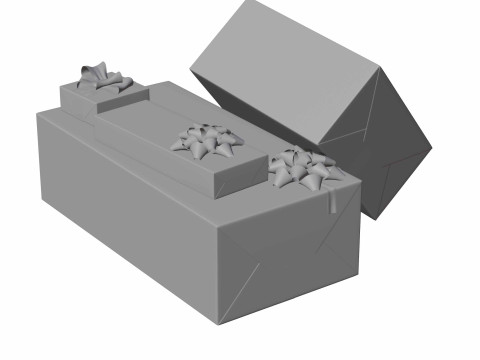 Colourful Gift box 10 3D Model